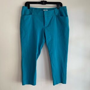 Merona Teal Stretch Capri Pants